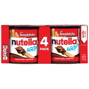 Nutella & Go Crema de cacao y avellanas 1.8 oz x 4 Unidades
