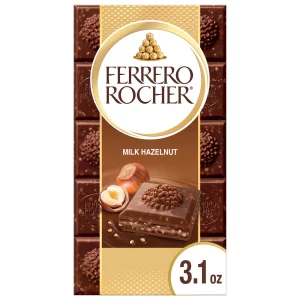 Ferrero Rocher Barra de Chocolate de leche con avellanas 3.1 oz