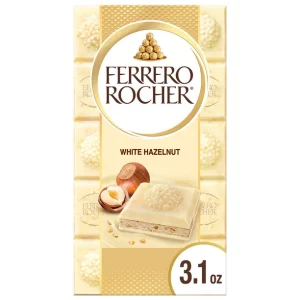 Ferrero Rocher Barra de Chocolate blanco con avellanas 3.1 oz